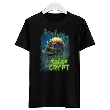 Tales from The Crypt Logo Erkek Siyah tişört Beden S-3XL