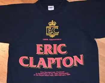 1994 ERİC CLAPTON vintage Nadir Royal Albert Hall Londra İNGILTERE konser turu orijinal rock grubu tee t-shirt (ML) büyük 80'in 90'lı tshi