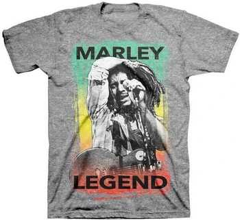Zion Rootswear Bob Marley Efsane Fırçalanmış Rasta Reggae Müzik T Shirt ZRBM0198