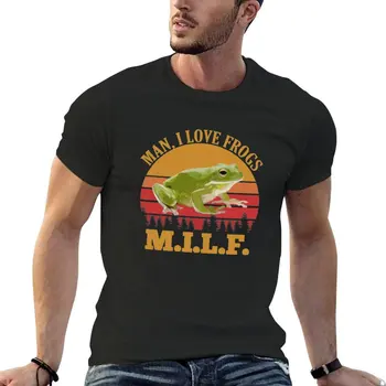 M. I. L. F. - Adam Seviyorum Kurbağalar vintage tişört kazak özel t shirt tasarım kendi t shirt erkekler için pamuk
