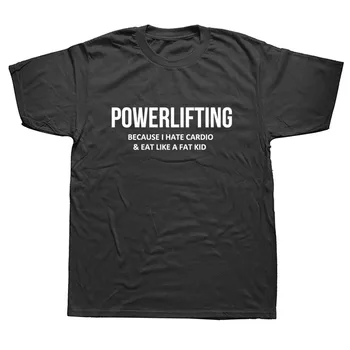 Komik Powerlifting Grafik Moda Yeni Pamuk Kısa Kollu T Shirt O-boyun harajuku tişört