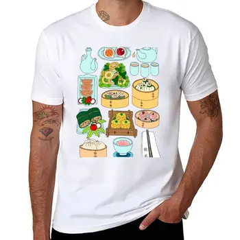 Yeni Pazar Dim Sum Öğle Yemeği T-Shirt yaz giysileri erkek hayvan baskı gömlek t shirt erkekler için
