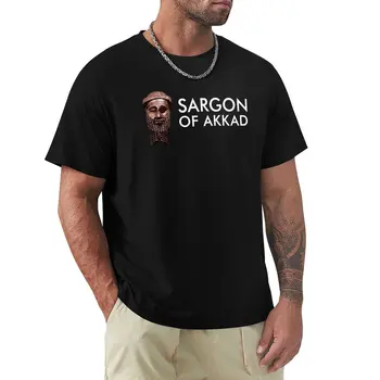 Sargon Akkad Logo klasik tişört hippi giysileri düz tişört erkek t shirt