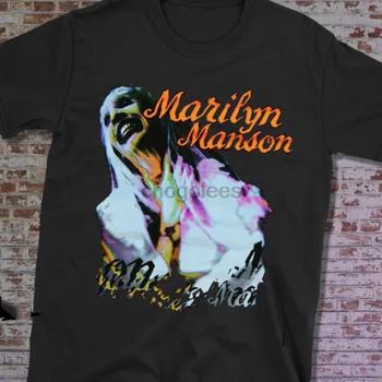 Nadir vtg 1996 Marilyn Manson T-shirt Siyah Pamuk Unisex Boyutu S-3XL Hayranları İçin