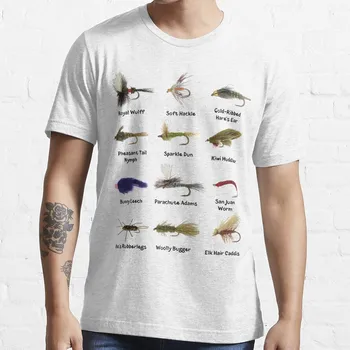 Fly Fishing Sinekler Balıkçı Hediye T-Shirt vintage t shirt kısa kollu t-shirt slim fit t shirt erkekler için erkek giysileri