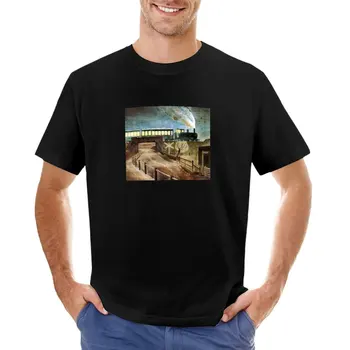 Ravilious Sanat Eserleri / Eric Ravilious Tren Manzara T-Shirt grafik t shirt Bluz kazak büyük ve uzun boylu t shirt erkekler için