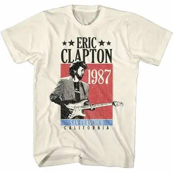 Eric Clapton San Francisco 1987 Doğal Yetişkin T-Shirt