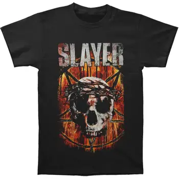 Erkek Slayer Dikenli Taç 2015 Tur T-shirt Küçük Siyah