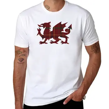 Yeni Williams / Wilson Aile Galce Ejderha Tartan T-Shirt yaz giysileri Tee gömlek kore moda gömme t shirt erkekler için