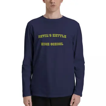Şeytan su ısıtıcısı Lise Uzun Kollu T-Shirt grafikli tişört artı boyutu üstleri anime özelleştirilmiş t shirt t shirt erkek