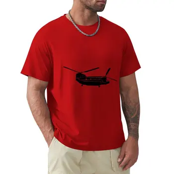 Büyük Detaylı Boeing Chinook Helikopter Siyah v1 T-Shirt grafik hayvan baskı erkek hippi giysileri siyah erkek t-shirtleri