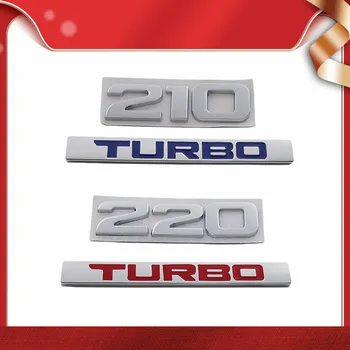 3D Premium 210 220 TURBO Jazz Fit için Yeşim Insight Civic Accord CRV CRZ H-RV araba Motoru Çamurluk gövde Çıkartması Amblem Rozeti Sticker