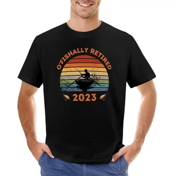 Zeki OFıshally Emekli Balıkçılık Tasarım Retro Gün Batımı T-Shirt yaz üstleri erkek hayvan baskı gömlek erkek pamuklu tişört