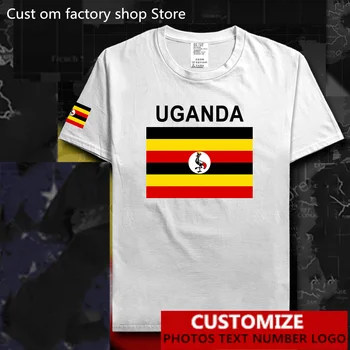 Uganda Moda Sokak Trend Bayrağı T shirt Erkek Kadın Gevşek günlük t-shirt Ücretsiz Özel Jersey DIY Adı LOGOSU Pamuklu T-shirt