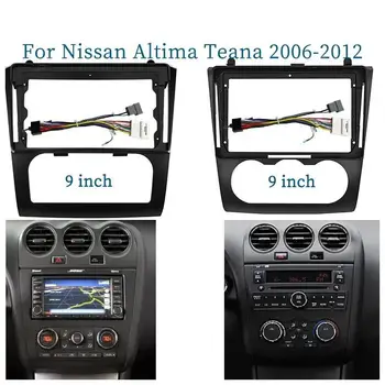 9 İnç Araba Çerçeve Fasya Adaptörü Canbus Box Dekoder Nissan Altima Teana 2006-2012 İçin Android Radyo Dash Montaj Paneli Kiti