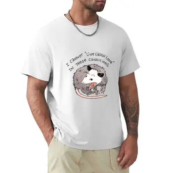 Opossum Canlı Gülmek Aşk T-Shirt kawaii giyim Tee gömlek Kısa kollu tee erkek pamuk t shirt