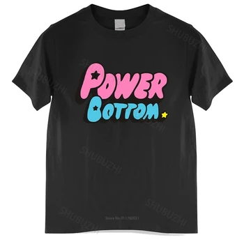 Yeni Geldi erkek t shirt Erkek Güç Alt T-shirt Puf Kız Karikatür Tee Eşcinsel Gurur LGBT Sürükle Yarış Hipster Homme siyah tişört