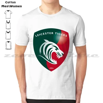 Leicester Tigers Rugby Logosu %100 % Pamuklu Erkek Ve Kadın Yumuşak Moda Tişört Leicestertigersrugby Rugbyünyonalmanya