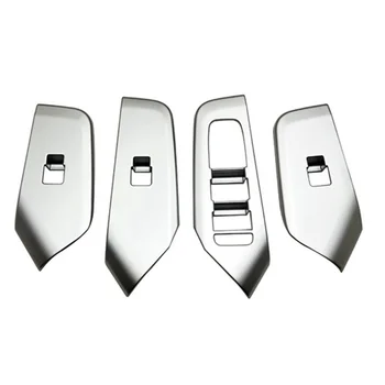 Araba İç Kapı Pencere Asansör Kontrol Paneli Kapağı Toyota Prius 60 Serisi için Gümüş İç Kol Dayama Paneli RHD