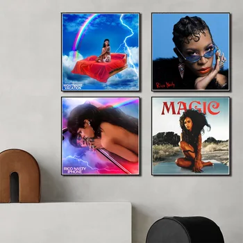 Yeni Riko Pis Pis Hip Hop Müzik Şarkıcı Albüm Kapağı Yıldız Tuval Boyama Posteri Baskılar Duvar Resmi Sanat Oturma Ev Odası Dekor