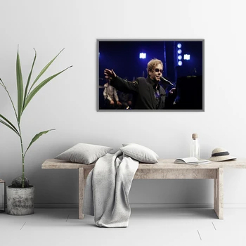 Elton John Poster Müzik Şarkıcı Yıldız Rapçi Sanat Fotoğraf Tuval albüm Kapağı Poster Baskı Ev Dekor duvar tablosu (Çerçeve Yok)