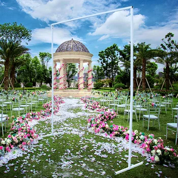 Sıcak Satış Düğün Kemer Kare Demir Balon Çerçeve Metal Dövme Çiçek Standı Raf Doğum Günü Partisi Dekorasyon Malzemeleri