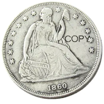 1860-O Oturmalı Özgürlük Doları Gümüş Kaplama Kopya Paralar