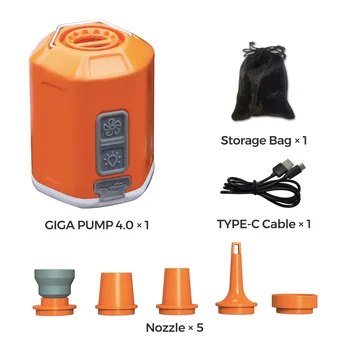 Pompası 4.0 Mini hava pompası 4.2 kPa Şarj Edilebilir Taşınabilir hava pompası ile kamp feneri Yürüyüş / Uyku Pedi / yüzme simidi