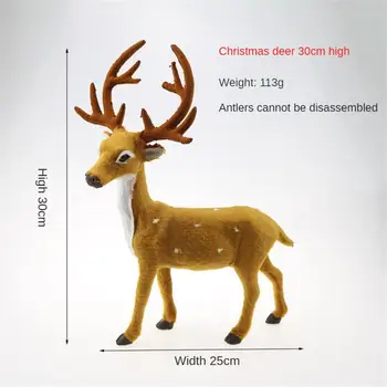 Peluş Noel Geyik Simülasyon Ren Geyiği noel hediyesi Noel Bebek Hafif Heykeli Yüksek Kaliteli Malzemeler Geyik Süsler