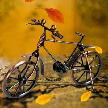 Yaratıcı Demir Sanat Bisiklet Modeli Metal El Sanatları Süsler Ev Dekor Minyatür Figürler Hediye Zanaat Çocuklar Arkadaşlar İçin