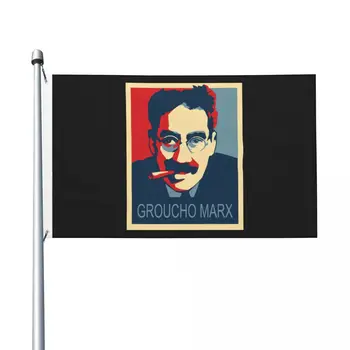 YENİ Groucho Marx Bayrağı Açık Polyester Bahçe 3x5FT (90x150 cm) çift Taraflı Bayrak Yard Çim Sundurma Balkon