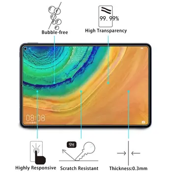 100 adet/grup Temperli Cam Ekran Koruyucu İçin Huawei MatePad T 10 10s Temperli Cam Filmi MatePad Pro 10.8 12.6 2021 2019