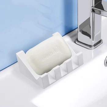 Beyaz Çabuk Kuruyan Sabunluk Tutucu Diatom Çamur Kendini Tahliye Duş Şelale Bar Sabunluk Sabun Koruyucu Banyo Aksesuarları