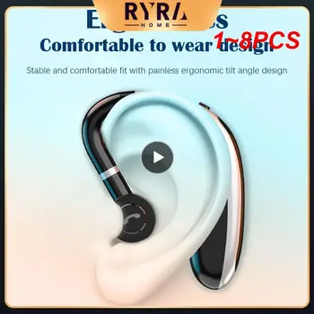 1 ~ 8 ADET V9 İş Kulaklık 5.0 Kulak Kancası kablosuz mikrofonlu kulaklıklar Hands-Free Çağrı Kulaklık Kulak HiFi Müzik