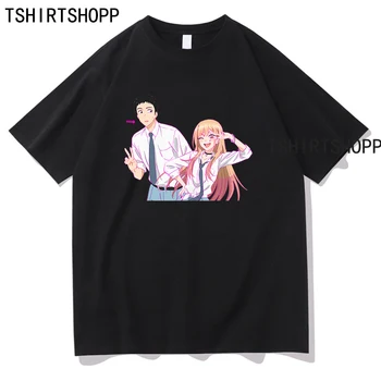 Anime Benim Elbise Sevgilim T Shirt Wakana Gojo Pamuk Tee Gömlek harajuku tişört Marin Kitagawa Tshirt Unisex Yaz Sudaderas