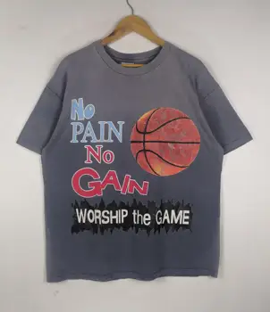 Vintage 90'lar Acı Yok Kazanç Yok Basketbol Tişörtü Güneş Soldu