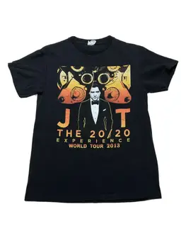 Justin Timberlake-Konser Tişörtü 2020 Deneyim Turu 2013 erkekyetişkin M (1)