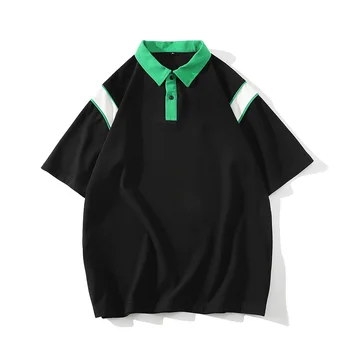 2023 Erkek polo gömlekler Rahat Kısa Kollu Yatak Açma yazlık gömlek Moda Streetwear Polo Erkekler İçin