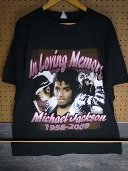Michael Jackson Kral Pop Anıt sevgi dolu bellek t-shirt boyutu Büyük