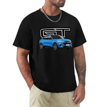 MUSTANG MACH-E GT Kapmak Mavi Performans Elektrikli SUV T-Shirt erkek t shirt ağır t shirt erkekler için