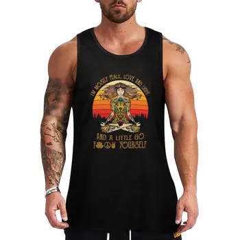 Yeni ben Çoğunlukla Barış Aşk ve ışık Ve Biraz Gitmek F kendiniz-Komik Yoga Dövme Tank Top T-shirt erkek spor salonu