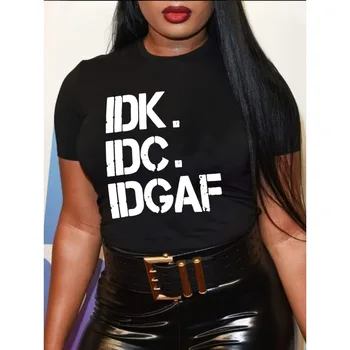 En çok satan Ürün Moda Moda Harfler Kız T-shirt Baskılı Harfler Yarım Kollu Kısa Kollu kadın Gömlek
