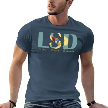 LSD: Alt Yavaş Delaware T-Shirt yaz üstleri Büyük Boy t-shirt eşofman, erkek