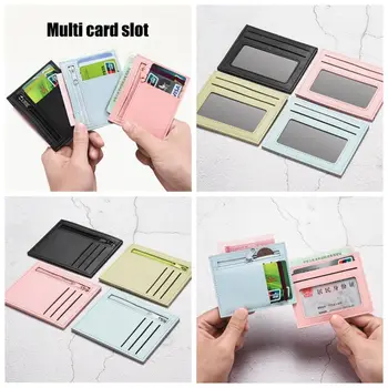 Düz Renk İnce kart çantası Taşınabilir Şeffaf Kısa el çantası Mini Cüzdan kart tutucu Kore Tarzı Fermuarlı bozuk para cüzdanı Açık