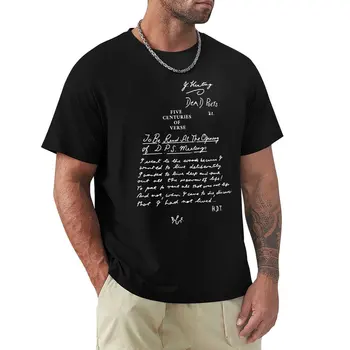 Ölü Şairler Toplum beş yüzyıl ayet siyah tişört spor fan t-shirt Bluz yaz üst erkek tişört
