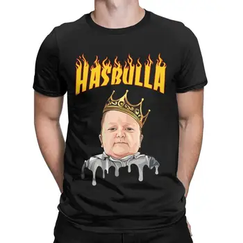 Yenilik Kral Hasbulla Magomedov erkek t-shirtü Yuvarlak Boyun %100 % Pamuklu T Shirt Komik Khabib Kısa Kollu Tees Klasik Giysiler