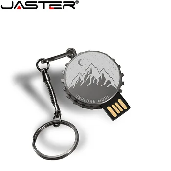 JASTER Mini Metal USB flash sürücü 128G Kişiselleştirin Kalem Sürücü 64GB Hediye Özel Logo Memory Stick 32GB Komik U Disk 16GB Güzel