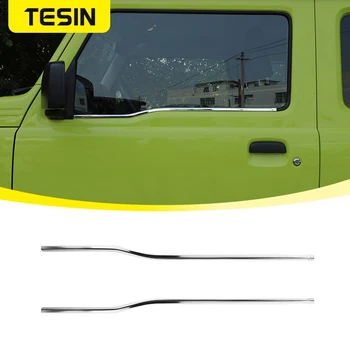 TESIN Paslanmaz Çelik Araba Ön pencere dekorasyonu Şeritler ayar kapağı Suzuki Jimny İçin JB74 2019 2020 2021 2022 2023 Aksesuarları