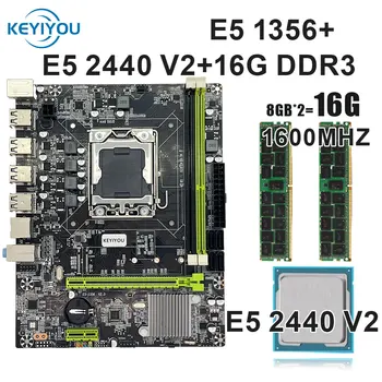 X79 E5 1356 anakart LGA 1356 kiti CPU Intel Xeon E5 2450 V2 16GB 1600MHz RECC RAM Anakart işlemci ve bellek X79 kiti