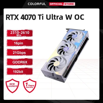 RENKLİ GeForce RTX 4070Ti Ultra W OC V2-V Grafik Kartı GDDR6x 192Bit 2505 MHz NVIDIA Oyun Video Masaüstü Bilgisayarlar İçin